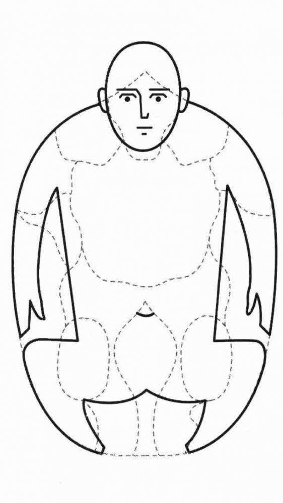 夢分流腹診図身体縮図